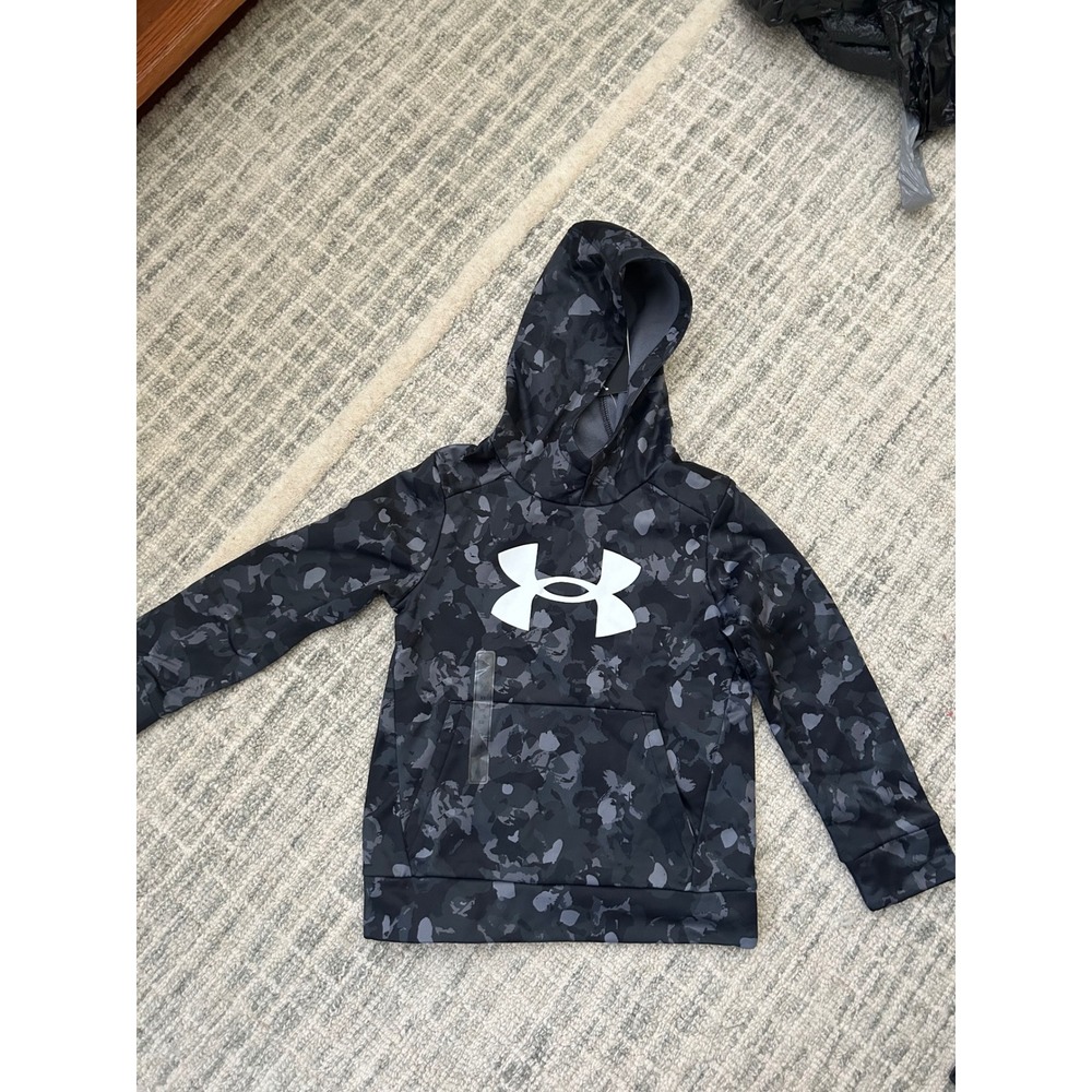 Under Armour Hoodie Pullover Camo Print Activewear Top Kids Size XL